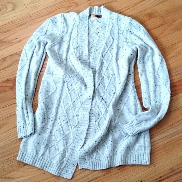 🌹Belldini cream with black specs open cardigan  Sz S-XS - Picture 1 of 6
